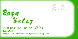 roza welsz business card